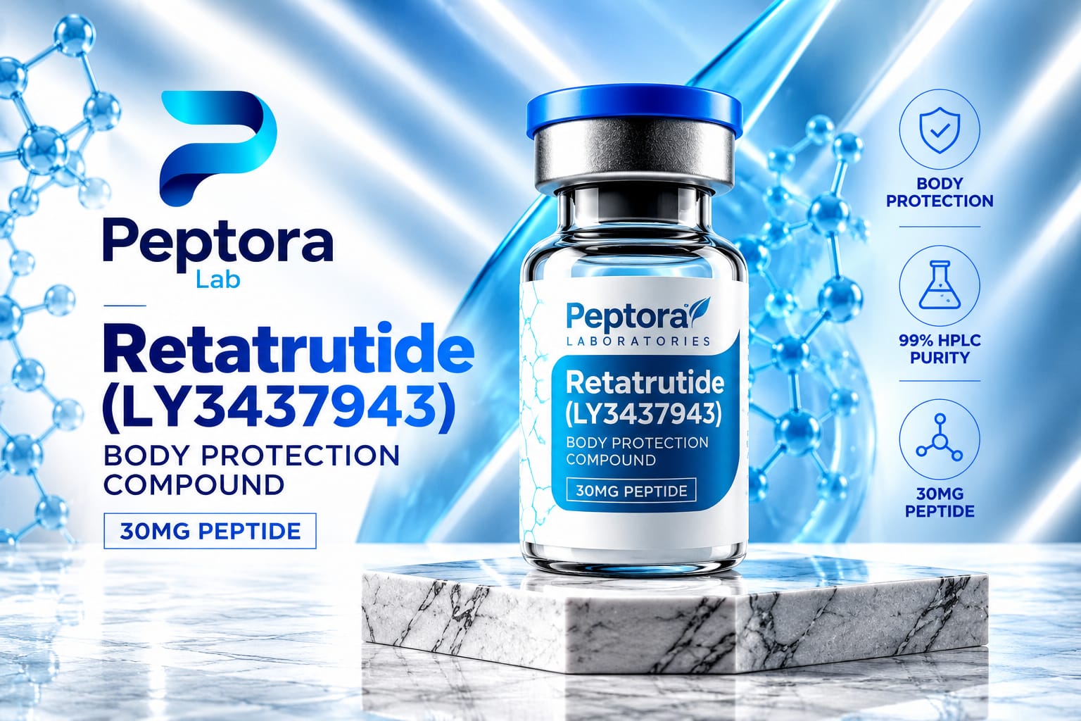 Peptora Lab Retatrutide product presentation